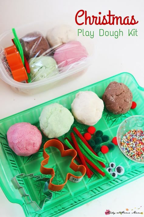 Christmas Play Dough, Play Dough Activities, Play Dough Invitation, Play Doh Kits, Play Dough Recipes, Play Dough Kits, Homemade Playdough Recipe, Christmas Preschool, Playdough Activities