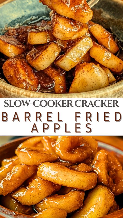 Easy Side Dish Recipes: Slow-Cooker Cracker Barrel Fried Apples Slow Cooker Cracker Barrel Apples, Crock Pot Fried Apples Recipe, Crockpot Cooked Apples, Apples In Slow Cooker, Fried Apples Recipe Easy Crockpot, Recipes For Honey Crisp Apples, Fried Apples In Crockpot, Baked Cinnamon Apples Crockpot, Stouffers Harvest Apples Recipe