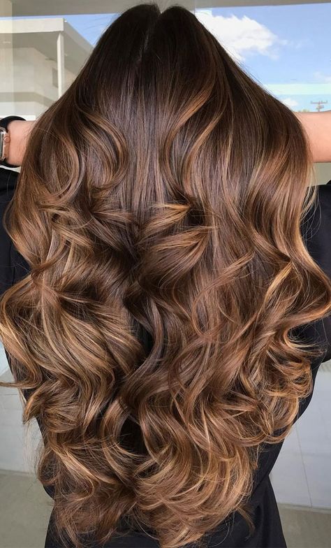 Warm Brunette Hair Color, Light Brown Hair Styles, Brown Hair Styles, Highlights Brown Hair Balayage, Balyage Long Hair, Honey Brown Hair Color, Balayage Hair Caramel, Rambut Brunette, Honey Brown Hair