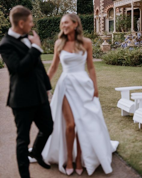 The breathtaking Chantelle gown, as seen on our stunning MH bride Isabel. Our signature gown features a dramatic layered petal… | Instagram Mariana Hardwick, Petal Skirt, South Melbourne, Leg Split, The Modern Bride, Bridal Look, Dress Inspo, Modern Bride, Bridal Looks