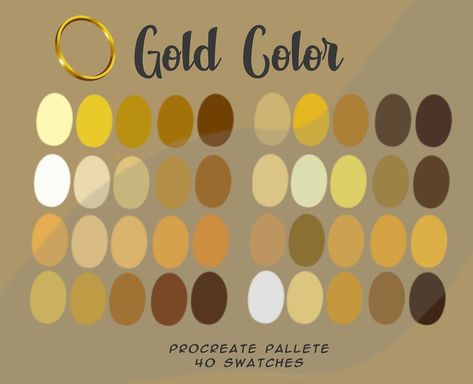 Fairytale Palette, Procreate Pallets, Gem Tutorial, Procreate Swatches, Color Palette Procreate, Procreate Palette, Gold Color Palette, Hex Color Palette, Gold Color Palettes