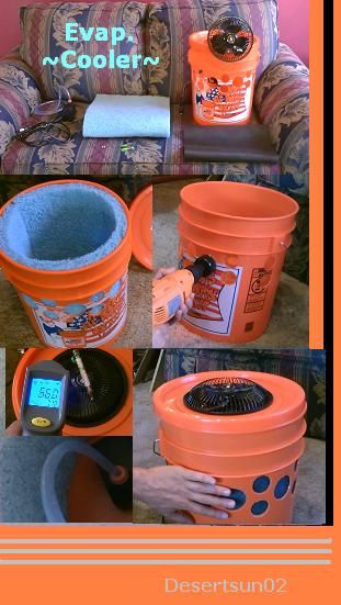 Diy Air Cooler Homemade, Diy Evaporative Cooler, Diy Swamp Cooler How To Build, 5 Gallon Bucket Ideas, Homemade Swamp Cooler, Diy Swamp Cooler, Bucket Air Conditioner, Homemade Air Conditioner, Diy Air Conditioner