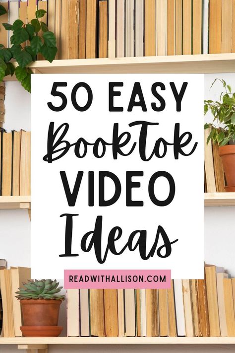 50 Easy BookTok Video Ideas - Read With Allison Book Blog Ideas, Bookstagram Posts, Book Blogging, How To Read More, Author Platform, Author Spotlight, Canva Instagram Templates, Scary Books, Free Canva Templates