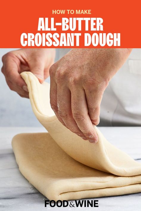 This All-Butter Croissant Dough by Paige Grandjean is the easiest, most foolproof way to make flawless croissants at home — riff on this croissant recipe for endless pastry possibilities. Croissant Pie Crust, Corrsants Recipe, Homemade Croissant Dough, Croissant Recipe Ideas, Buttered Croissants, How To Make Croissants, Crossaint Recipe, Butter Croissant Recipe, Honey Butter Croissants