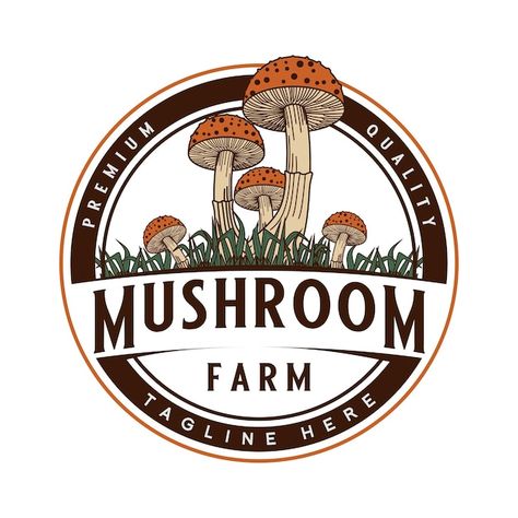 Vector mushroom illustration inspiration... | Premium Vector #Freepik #vector #mushroom-logo #mushroom #organic #vegan-logo Mushroom Logo, Mushroom Illustration, Mushroom Tea, Vsco Photography, Inspiration Logo Design, Inspiration Logo, Mushroom Design, Logo Food, Photo Art Gallery