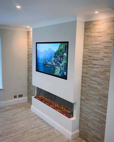 The Top 90 Fireplace Wall Ideas Fireplace Wall Dimensions, Diy Fireplace Wall, Diy Chimney, Media Wall Ideas, Media Walls, Electric Fireplace Wall, Feature Wall Living Room, Fireplace Tv Wall, Living Room Decor Fireplace