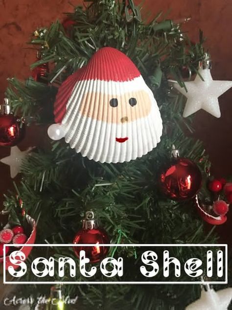 Haha! After seeing this Christmas idea, I will never look a seashell the same way again! Living in a coastal city means that there is always the opportunity to go to the beach and collect shells. making several differently styled ornaments using shells Seashell Christmas Ornaments, Easy Christmas Ornaments, Mercury Glass Christmas Ornaments, Shell Decorations, Coastal City, Shell Crafts Diy, Christmas Idea, Santa Decorations, Unique Christmas Trees