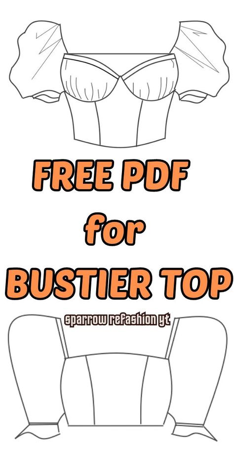 Upgrade your wardrobe with our free PDF bustier top pattern hack! 🌸 Unleash your sewing skills with my beginner-friendly guide, taking you step by step to create a stunning bustier top that's uniquely yours. Download now and embrace the joy of DIY fashion. Elevate your style effortlessly! #SewingHacks #BustierTop #DIYFashion #SewingBeginners Bustier Pattern, Diy Corset, Free Printable Sewing Patterns, Dress Sewing Patterns Free, Sewing Top, Corset Sewing Pattern, Beginner Sewing Patterns, Printable Sewing Patterns, Dress Patterns Free