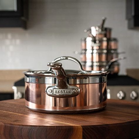 Copper Saucepan, Induction Stove, Chef Inspiration, Copper Cookware, Copper Pans, Copper Pots, Copper Kitchen, Pan Set, Cookware Set