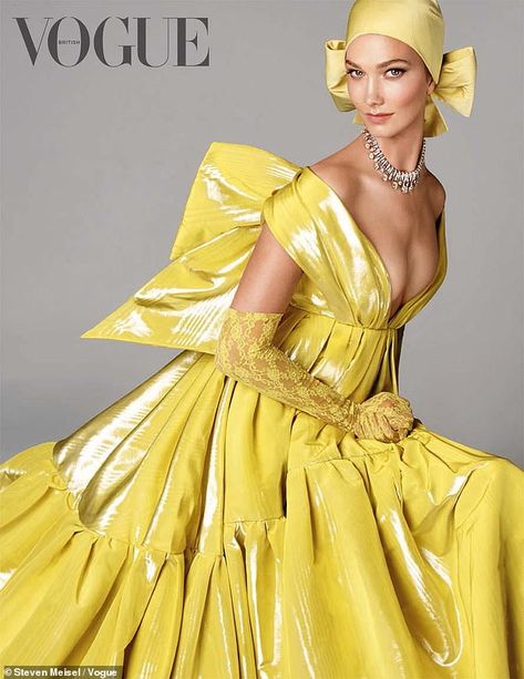 Canary Yellow Dress, Robyn Lawley, Edward Enninful, Mode Editorials, Jane Taylor, Magazine Vogue, Lauren Hutton, Steven Meisel, David Gilmour