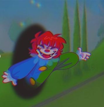 Pepper The Clown, Peppers Playhouse Fanart, Dreamcore Pfp, Peppers Playhouse, Clowncore Art, Kidcore Pfp, Clowncore Aesthetic, Eyestrain Art, Arte 8 Bits