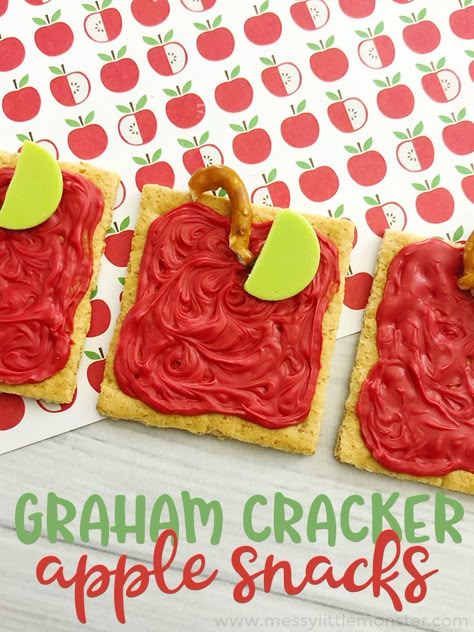 Class Snacks, Preschool Apple Theme, Apple Week, Preschool Cooking, Apple Lessons, Apple Crafts, School Snacks For Kids, Apple Snacks, Apple Preschool