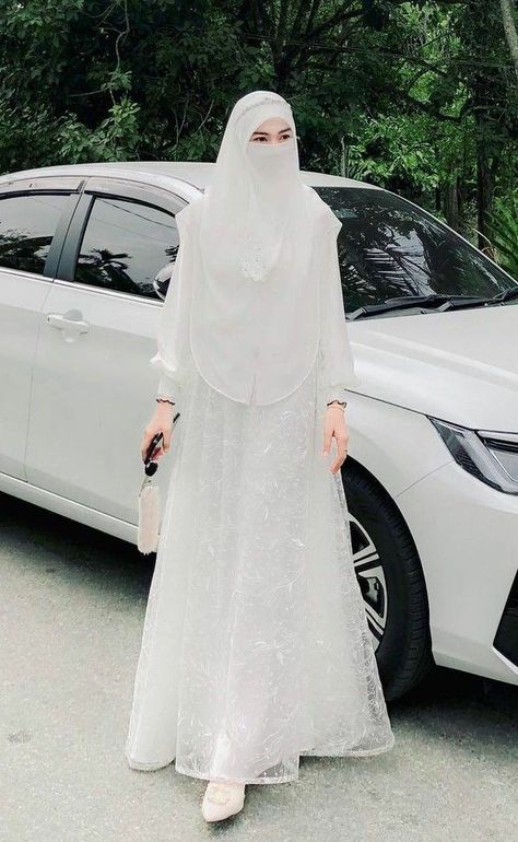 Baju Kahwin Muslimah, Turkish Wedding Dress, Niqabi Bride, Bridal Hijab Styles, Muslimah Fashion Casual, Baju Kahwin, Muslimah Wedding Dress, Muslimah Wedding, Muslimah Outfit