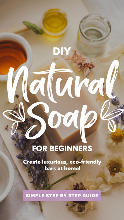 Want to make your own natural soap but don’t know where to start? This beginner-friendly guide walks you through the basics of creating luxurious, chemical-free soap at home. Perfect for anyone looking to embrace a more sustainable, eco-friendly lifestyle. Click to learn how to craft your first batch of homemade soap. Homemade Soap Recipes Without Lye, Make Your Own Soap Natural, All Natural Soap Recipes Easy Diy, How To Make Body Soap Bars, Best Homemade Soap Scents, Natural Homemade Soap Recipes, How To Make My Own Soap, Diy Homemade Soap Recipes, Easy Diy Soap 3 Ingredients