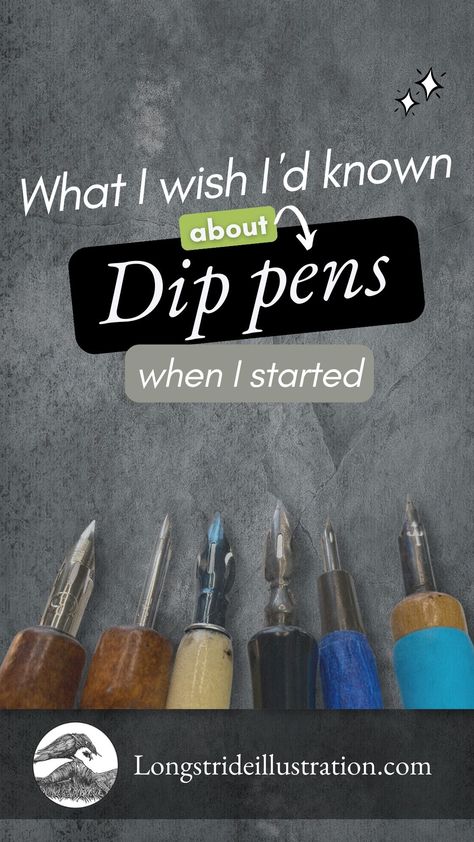 If you’ve been searching for answers on how to get into drawing using dip pens or how to choose the right supplies for your projects, I was in that same spot. A quick search on the internet only leads to more confusion. There are so many options for nibs, holders, inks, and papers – and what if the wrong combination doesn’t work? In this article, you’ll learn what I wish I had known at the beginning so that you can get a smooth start. Dip Pen Drawing, Caligraphy Pen, Pen Arts, Dip Pen Calligraphy, Pens For Drawing, Fountain Pen Drawing, Ink Drawing Techniques, Into Drawing, Fountain Pens Calligraphy