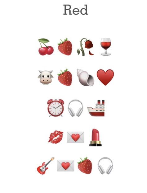 Cherry Emoji Combinations, Set Emoji, Red Emoji, Aesthetic Emojis, Cute Emoji Combinations, Halloweenský Makeup, Emoji Combos, Emoji Set, Good Insta Captions