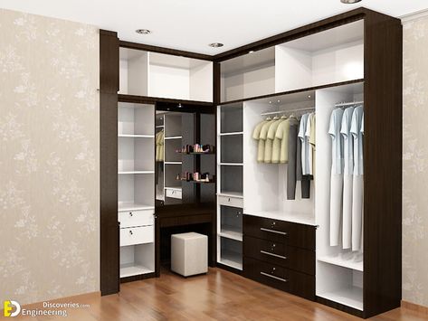 L Shape Wardrobe Design Bedroom Modern, Almirah Designs Wardrobes, L Shape Wardrobe Design, Wardrobe Design Bedroom Modern, Wardrobe Internal Design, Wardrobe Internal, Reka Bentuk Bilik Tidur, Bedroom Wardrobe Ideas, Wall Wardrobe Design