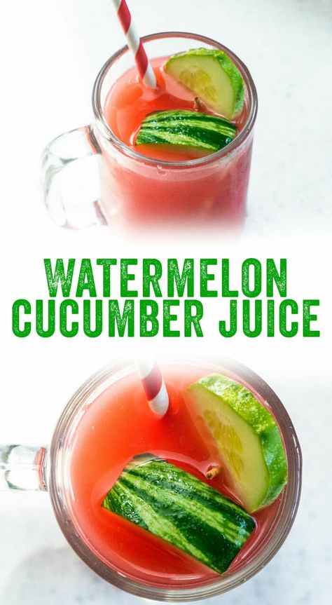 Looking for a refreshing drink that takes just a few minutes to make? This watermelon cucumber juice is easy to make in a blender and so tasty! #watermelon #cucumber #juice #healthydrink #healthy Watermelon Juicing Recipes Healthy, Cucumber Watermelon Water, Very Low Calorie Foods, Watermelon Juice Recipe, Cucumber Drink, The Smoothie Diet 21 Day, Fruit Infused Water Recipes, Healthy Soda, Smoothie Diet 21 Day