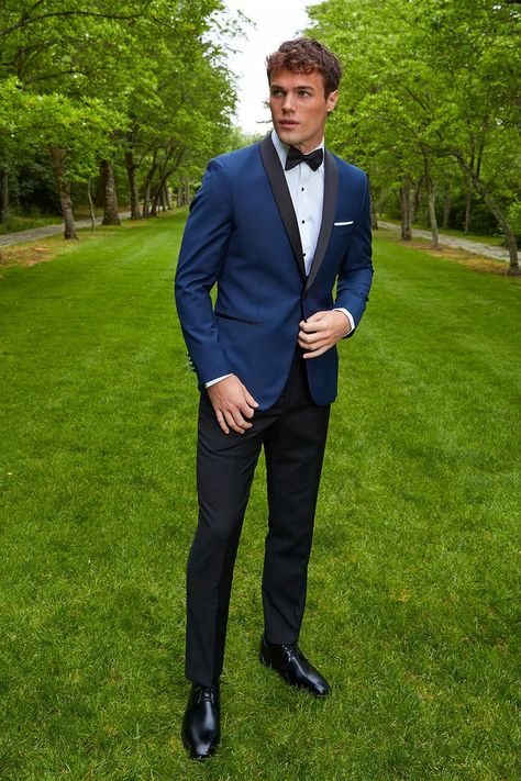 Navy Tuxedo Wedding, Navy Tuxedo, Navy Tuxedos, Mens Formalwear, Mens Formal Wear, Free Fabric Swatches, Tuxedo Wedding, Navy Jacket, Tuxedo For Men