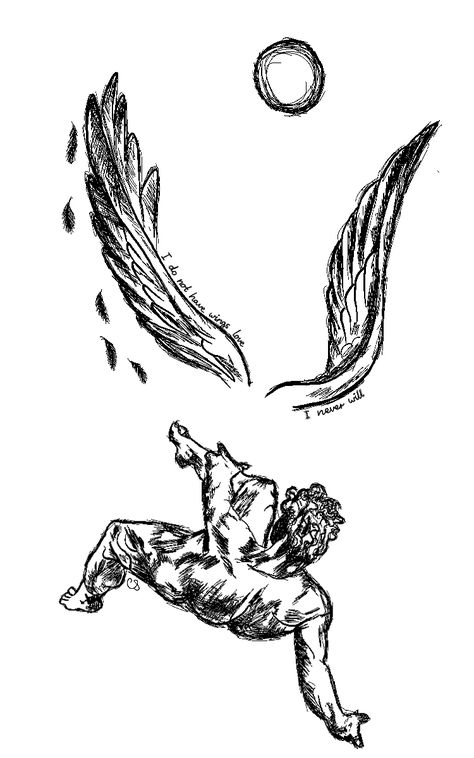 Lovely little sketch i made #hozier #andrewhozier #unrealunearth#sketch #art #drawing #icarrion #icarus #greek #icarus #wastelandbaby #whoweare #eatyouryoung #takemetochurch Icarus Art Drawings, Greek Statue Art Drawing, Greek Sketches Mythology, Icarus Drawing Simple, Icarus Falling Drawing, Hozier Embroidery, Greek Drawings Mythology, Icarus Poster, Icarus Sketch