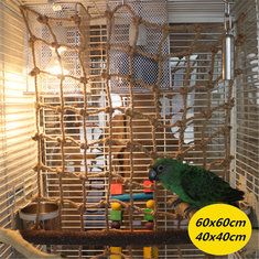 Diy Bird Toys Parakeets, Parakeet Aviary, Bird Play Gym, Parrot Play Stand, Diy Bird Cage, Cage Hamster, Pet Birds Parrots, Diy Bird Toys, Hanging Bird Cage