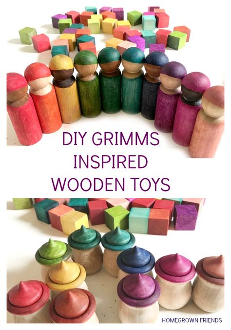 Diy Waldorf Toys, Grimm's Toys, Diy Montessori Toys, Wooden Toys Diy, Montessori Diy, Handmade Wooden Toys, Toys Diy, Diy Kids Toys, Friends Diy