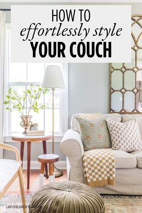 Unleash the potential of your living room with our top couch styling tips. From throw pillows to decorative couch pillows, we've got you covered. Find inspiration to style your large sectional for a warm and inviting home. Style A Couch, Decorative Couch Pillows, Beige Sofa Living Room, Hot Pink Throw Pillows, Best Couch, Floral Couch, Couch Styling, Large Couch, Cool Couches