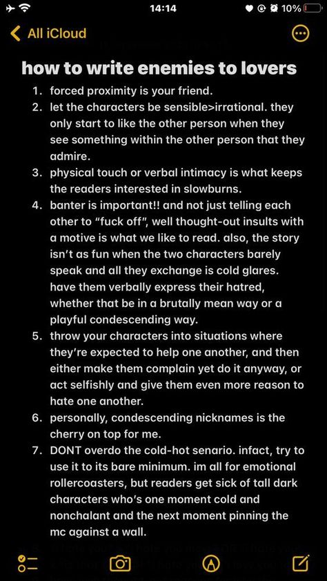 How To Write A Good Wattpad Story, How To Make Enemies To Lovers, Enemies To Lovers Tips, Dialogue Prompts Enemies To Lovers, Writing Prompts Enemies To Lovers, Enemies To Lovers Dialogue, Write Enemies To Lovers, Pictures To Write About, How To Write Enemies To Lovers