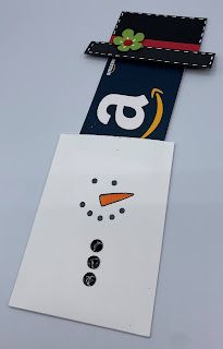 Kards by Kadie: Snowman Gift Card Holder Snowman Gift Card Holder Free Pattern, Stampin Up Birthday Gift Card Holder, Snowman Gift Card Holder, Gift Card Holders To Make, Gift Card Holders Stampin Up, Paper Creativity, Gift Money Holder, Card Holder Diy, Gift Card Presentation