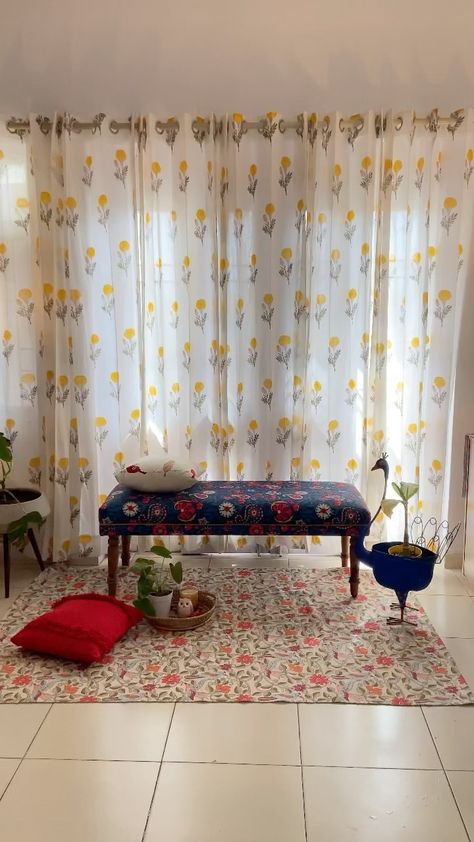 sunshine_window on Instagram: Curtains from @bedsheetdiaries . . . . . . . . . . . .#rentaldecor #bedroomdecor #aesthetic #bedroominspiration #bedroomgoals…