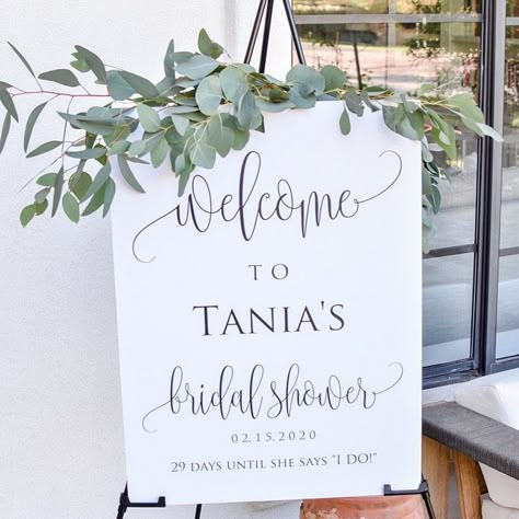 Bridal Shower Signage, Wedding Shower Brunch, Backyard Bridal Showers, Gross Things, Bridal Shower Inspo, Bridal Shower Planning, White Sign, Bridal Shower Inspiration, Bridal Bachelorette Party