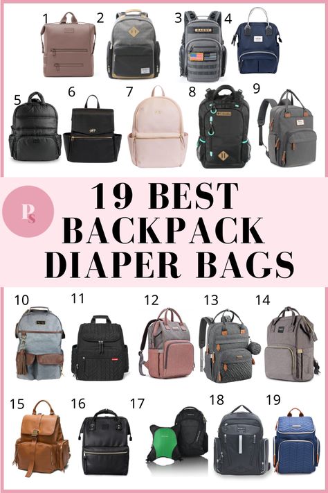 19 Best Diaper Bag Backpacks - Paisley & Sparrow Best Diaper Bag Backpack, Best Baby Bags, Toddler Diaper Bag, Dipper Bag, Backpack Luxury, Dad Diaper Bag, Baby Bag Backpack, Best Diaper Bag, Backpack Diaper Bag