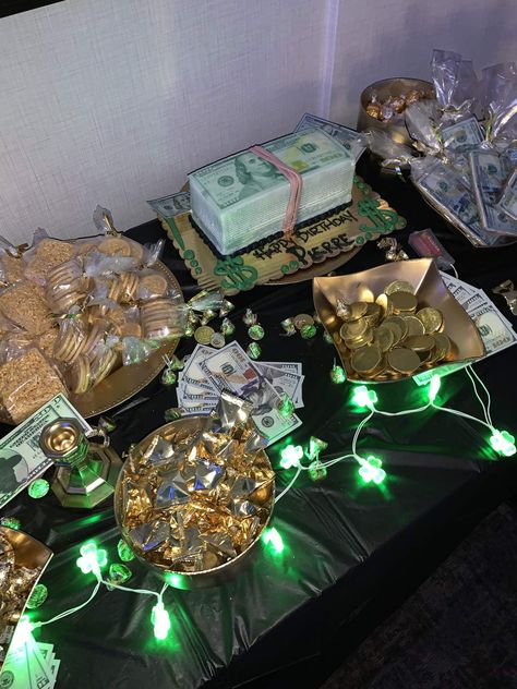 Money Theme Birthday Party Ideas | Photo 6 of 14 Cash Themed Party Ideas, Money Themed Cocktail, Ganster Party Theme, Pimp Party Theme, Narco Party Theme, Mafia Themed Birthday Party, Money Party Theme Decoration, Old Money Themed Party, Money Party Theme