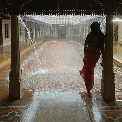 South Indian Temple Girl Aesthetic, Tamilian Aesthetic, Rain Indian Aesthetic, West Indian Aesthetic, South Indian House Aesthetic, Telugu Culture Aesthetic, South Indian Temple Aesthetic, Tamil Culture Aesthetic, Tanpura Aesthetic