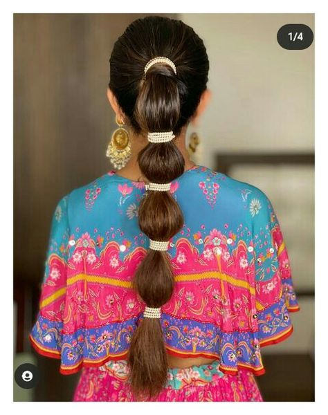 Reception Hairstyle, Pool Party Hairstyles, Reception Hairstyles, 90s Bollywood Fashion, Garba Dress, Navratri Dress, Ethnic Wedding, 90s Bollywood, Hair Up Styles