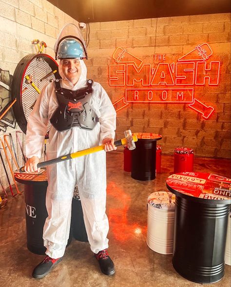 Ever wanted to let off some steam by smashing random things? Now you can do just @thesmashroom.ae 🔨 🎟️ Tickets start from AED69pp 🎸 Purchase additional items to smash ☕️ Cafe on-site & merchandise available to buy 👦 Suitable for kids from 5 years old ⏰ Mon-Thurs 12pm-10pm | Fri-Sun 12pm-11pm 📍Nahil Building | Al Rawdah | Abu Dhabi Want to know more? Check out our Smash Room blog post (link in bio). SAVE to plan your visit or TAG your bucket list buddies 😎 Follow us for more fun UAE ideas! Rage Room Business Plan, Smash Room, Rage Room, Rehabilitation Centre, Kids Package, In Dubai, Motion Graphics, Abu Dhabi, Random Things