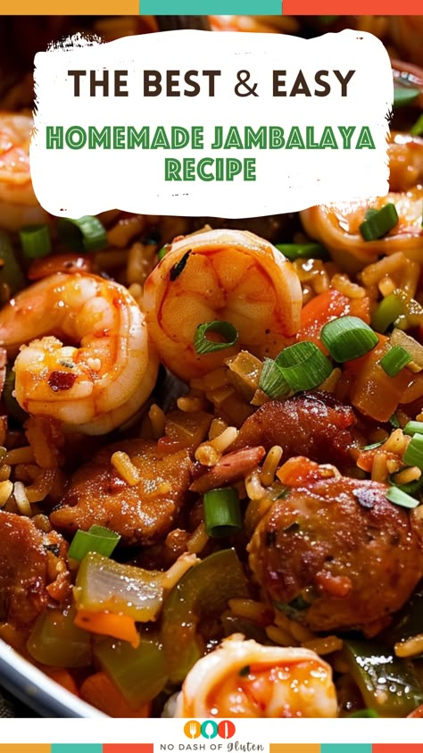 Looking for a delicious one-pot meal? Try this Easy Homemade Jambalaya loaded with chicken, sausage, and shrimp. It's a perfect mix of spices and hearty ingredients that will make your family ask for seconds. Get the recipe now and enjoy a taste of the South at home! Quick Jambalaya Recipe, Hillshire Farm Sausage Recipes, Best Spaghetti Recipes, Shrimp Jambalaya Recipe, Chicken Jambalaya Recipe, Shrimp And Sausage Jambalaya, Homemade Jambalaya, Jambalaya Recipes, Sausage Jambalaya Recipe