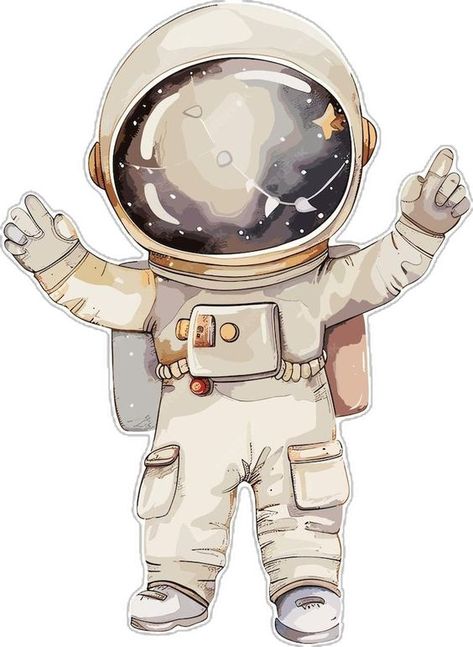 Baby Birth Cards, Astronaut Drawing, Astronaut Illustration, Solar System Crafts, Boys First Birthday Party Ideas, Space Theme Party, Name Card Design, Space Birthday Party