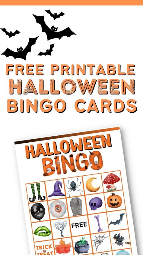 Download these printable halloween bingo cards and you have yourself a fun game for your next Halloween party!Free PDF Halloween bingo boards, Halloween calling cards, free download Halloween Bingo For Kids, Halloween Bingo Free, Bingo Printable Free, Halloween Bingo Printable, Easy Halloween Games, Halloween Bingo Game, Halloween Bingo Cards, Halloween Activities Preschool, Free Bingo Cards