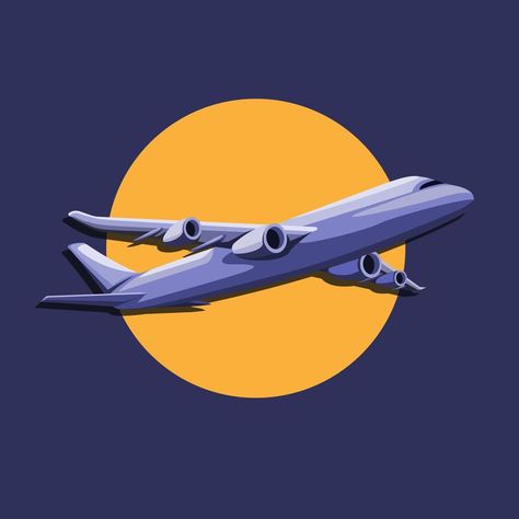 Airplane flight with sun logo symbol concept in cartoon illustration vector Airplane Logo, Flight Logo, Symbol Wallpaper, Airplane Flight, Sun Logo, Logo Symbol, Monkey D Luffy, Illustration Vector, Cartoon Illustration