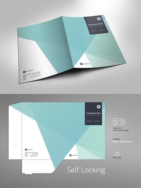 Business Folder Design, Presentation Folder Design Templates, Pocket Folder Template, Pocket Folder Design, Folders Design, Branded Folders, Office Counter Design, Presentation Folder Design, Business Folder