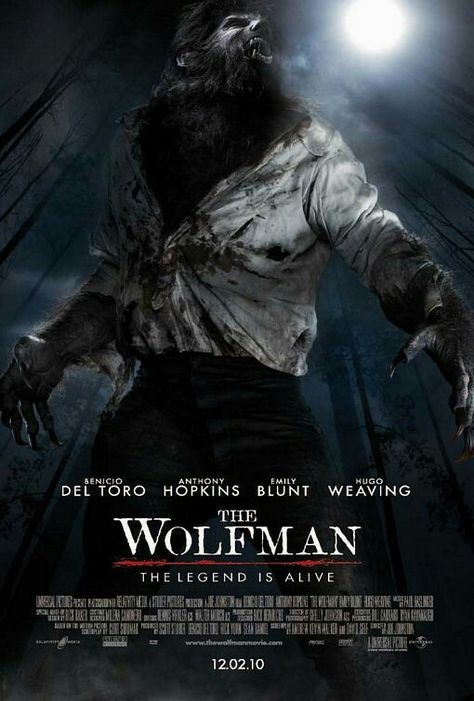 The Wolfman movie poster Fantastic Movie posters #SciFimovies posters #Horrormovies posters #Actionmovies posters #Dramamovies posters #Fantasymovies posters #Animationmovies Posters Wolfman Movie, Popcorn Pictures, The Wolfman 2010, Werewolf Movies, Reeve Carney, Human Centipede, Poster Horror, The Wolfman, Sir Anthony Hopkins