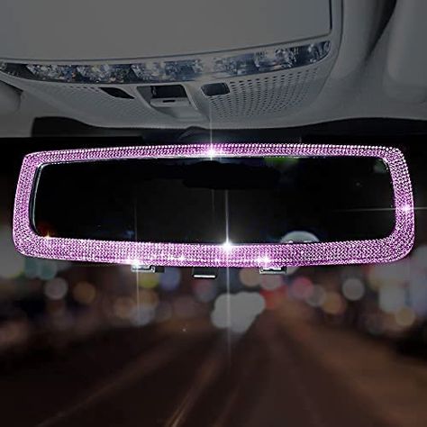 Pink Car Accessories, Car Rearview Mirror Accessories, Mirror Car Accessories, Bling Car Accessories, Bling Car, Passenger Princess, Girly Car Accessories, Mirror Accessories, Car Deco