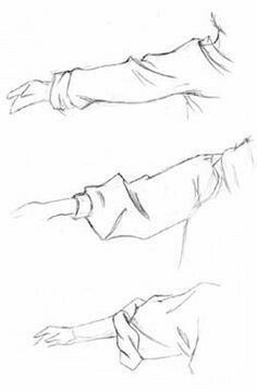 Arm, sleeves, clothes; How to Draw Manga/Anime Oversized Sweater Drawing, Clothing Reference Drawing, Modele Zentangle, Drawing Hands, Anime Drawings Tutorials, Drawing Clothes, Art How, Drawing Tutorials, Manga Illustration