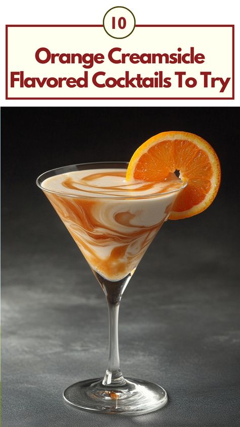 A refreshing Orange Creamsicle cocktail served in a chilled glass, garnished with a slice of orange and a creamy swirl, evoking a perfect blend of citrus and vanilla flavors. Orange Whip Drink, Orange Liquor Drinks Cocktails, Orange Cream Cocktail, Orange Creamsicle Drink Alcohol, Orange Creamsicle Cocktail, Orange Creamsicle Drink, Orange Creamsicle Ice Cream, Creamsicle Cocktail, Creamsicle Ice Cream