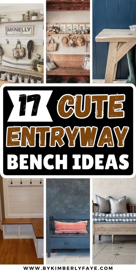 Whether you’re looking for something rustic, modern, or multifunctional, these 17 Insanely Cute Entryway Bench Ideas You’ll Love, Entryway Bench Ideas Entrance, Entryway Bench Ideas With Storage Entry Nook Ideas With Bench, Shoe Storage Bench Entryway Modern, Entry Hall Bench Ideas, Decorate Bench Entryway, Wall Decor Above Bench Entry Ways, Entryway With Bench Decor, Foyer Bench With Storage, Entranceway Bench Ideas, Front Entry Bench Ideas