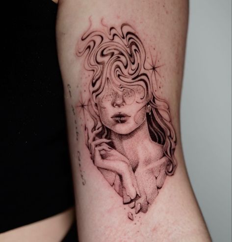 Melting Tattoo Designs, Melting Face Tattoo, Melting Tattoo, Small Simple Tattoo Ideas, Simple Tattoo Ideas, Optical Illusion Tattoos, Artsy Tattoos, Romantic Tattoo, Timeless Tattoo