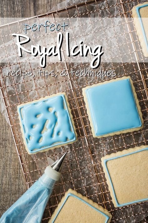 Best Royal Icing Recipe, Royal Frosting, Easy Royal Icing Recipe, Cookie Icing Recipe, Recipe Baking, Sugar Cookie Royal Icing, Sugar Cookie Icing, Royal Christmas, Royal Icing Recipe