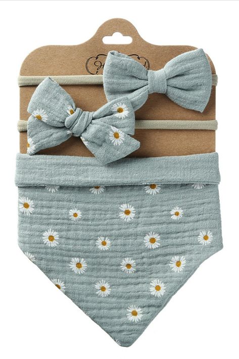 Baby muslin Bib Headband set, Hair accessories, Bandana bibs, Scarf bib, Baby girl Bib, Burp cloth. Our Baby Girl Bib are made with a 100% Organic muslin Cotton Reversible Bib and Headband Sets offer a fun and unique way to style a baby. there are super soft double gauze and have waterproof layer inside.