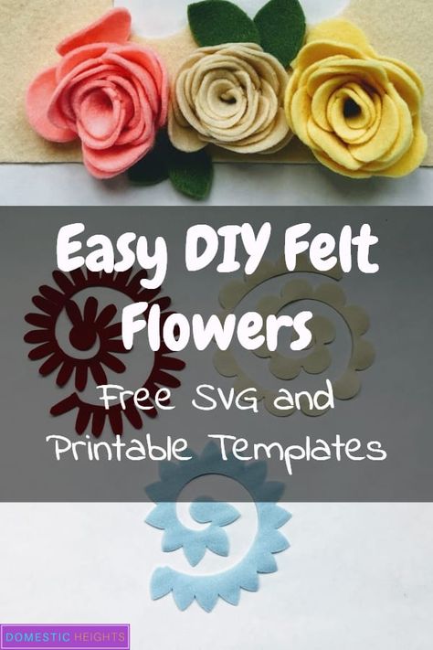 felt flower template pdf, free felt flower pattern template, felt flower template svg Felt Flower Pattern, Make Felt Flowers, Cricut Felt, Diy Felt Flowers, Flower Templates Printable Free, Paper Flowers Easy, Felt Flower Template, Felt Flowers Patterns, Flower Templates Printable